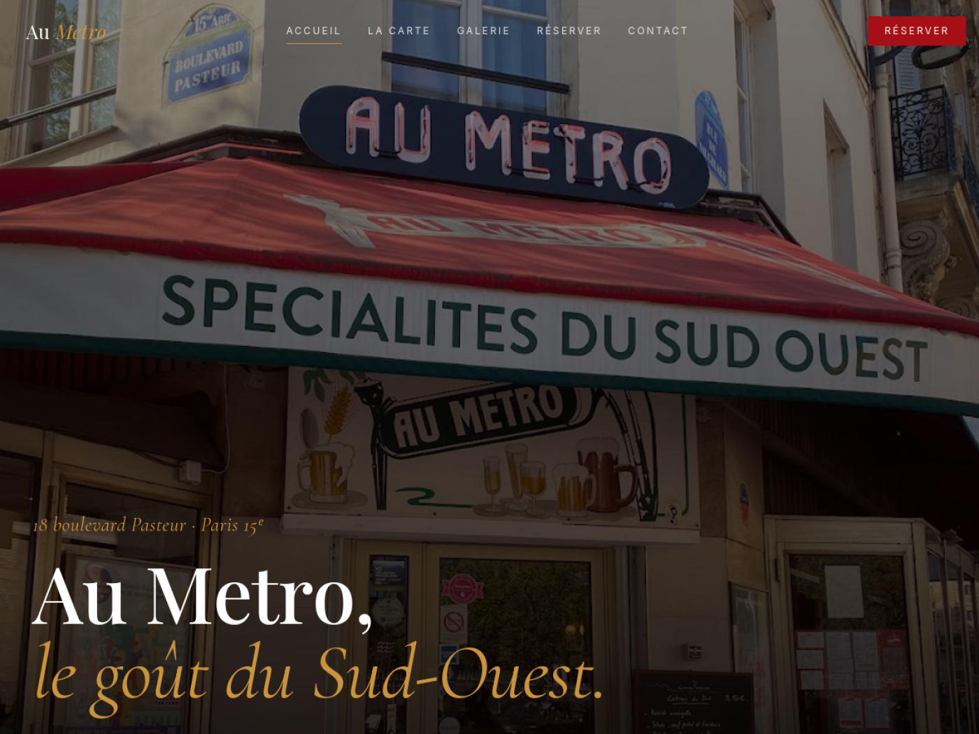 Au Métro, restaurant du Sud-Ouest à Paris